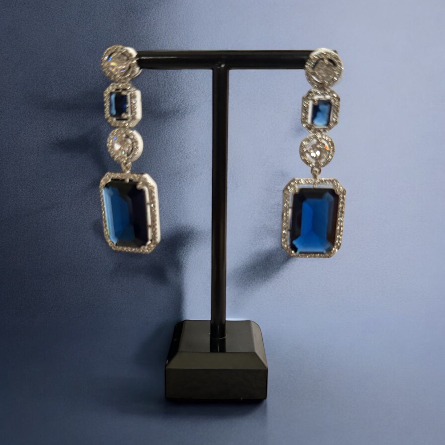 Royal Blue Crystal Statement Set
