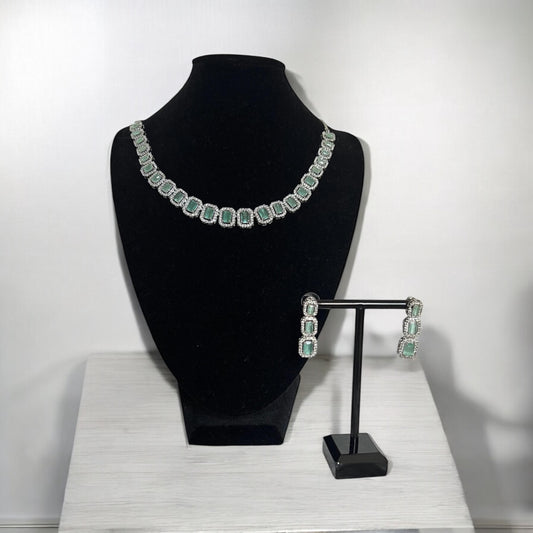 Sea Green Crystal Necklace, Fashion Jewellery for All Occasions
