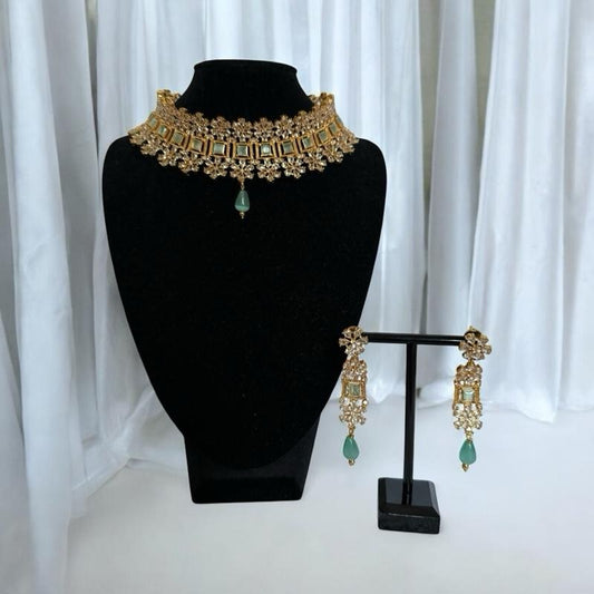 Emerald Royale Kundan Choker Set
