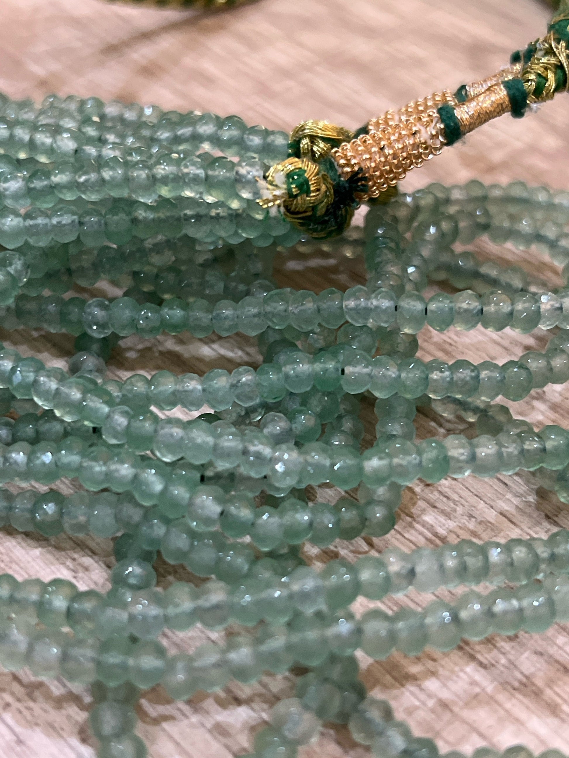 Mint, Sea Green, Pastel Green, Turqouise colour Traditional Mala - Semi Precious, Indian Jewelry