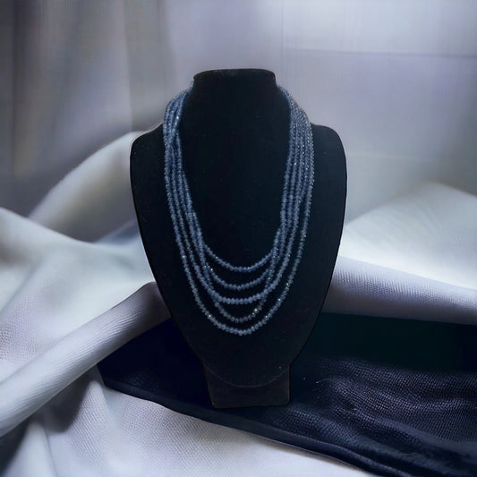 Sapphire Blue, Navy Blue Mala, Traditional jewelry,great for all Ocassions- Semi Precious beads, Rajasthani jewelry