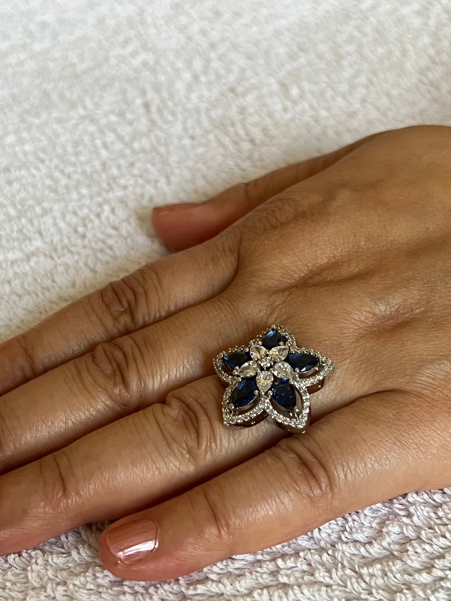 Blue Gemstone Ring,Indian Jewelry,Wedding Jewelry