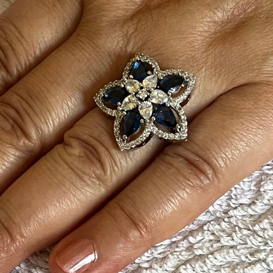 Blue Gemstone Ring,Indian Jewelry,Wedding Jewelry