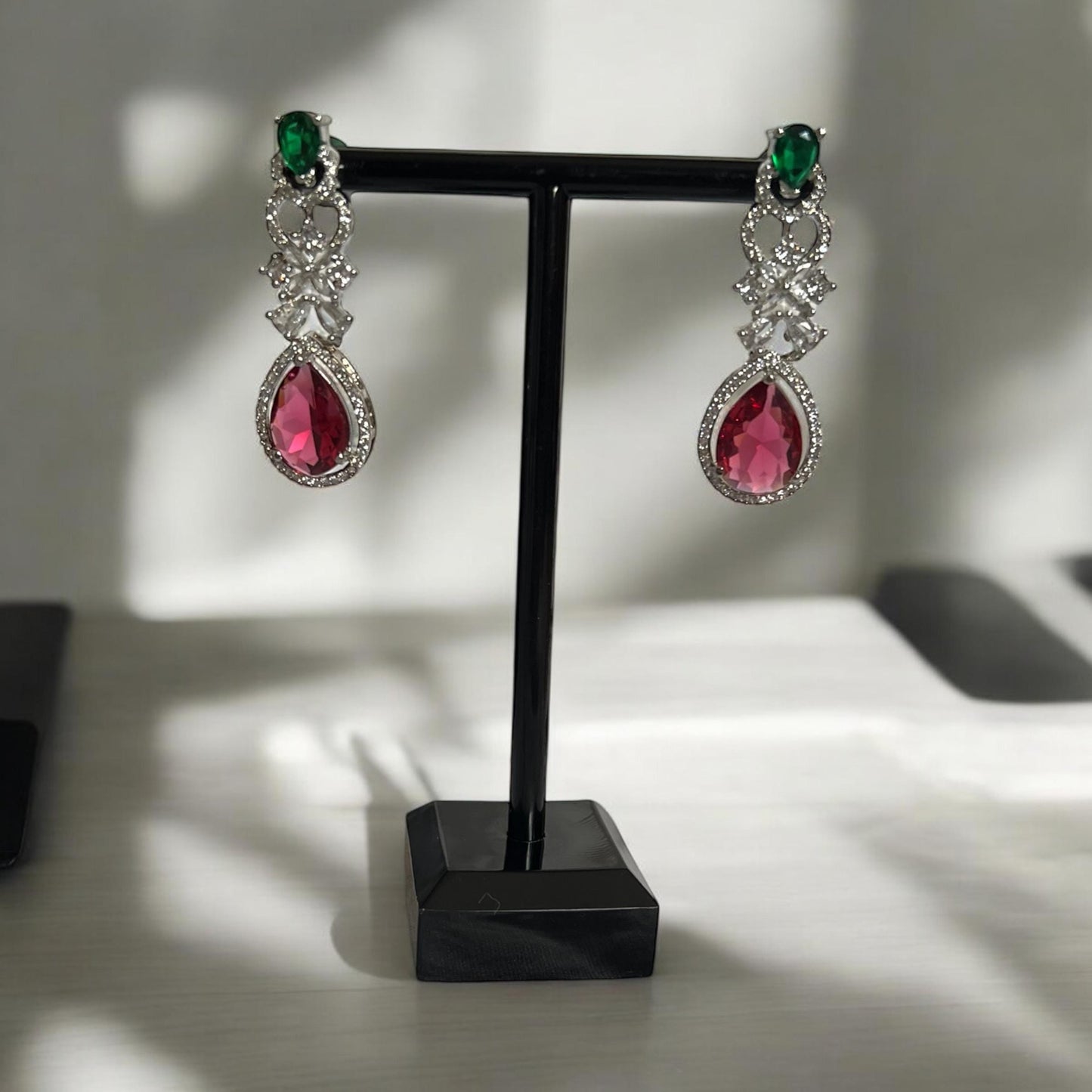 Multi-coloured Crystal Necklace and Earring Set