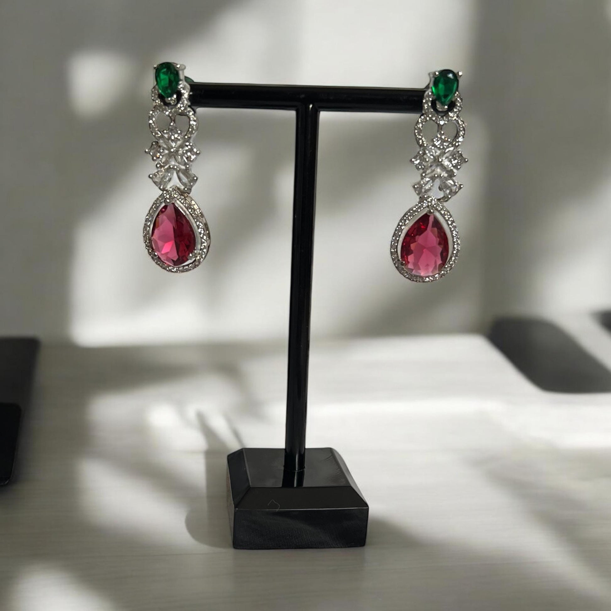 Multi-coloured Crystal Necklace and Earring Set