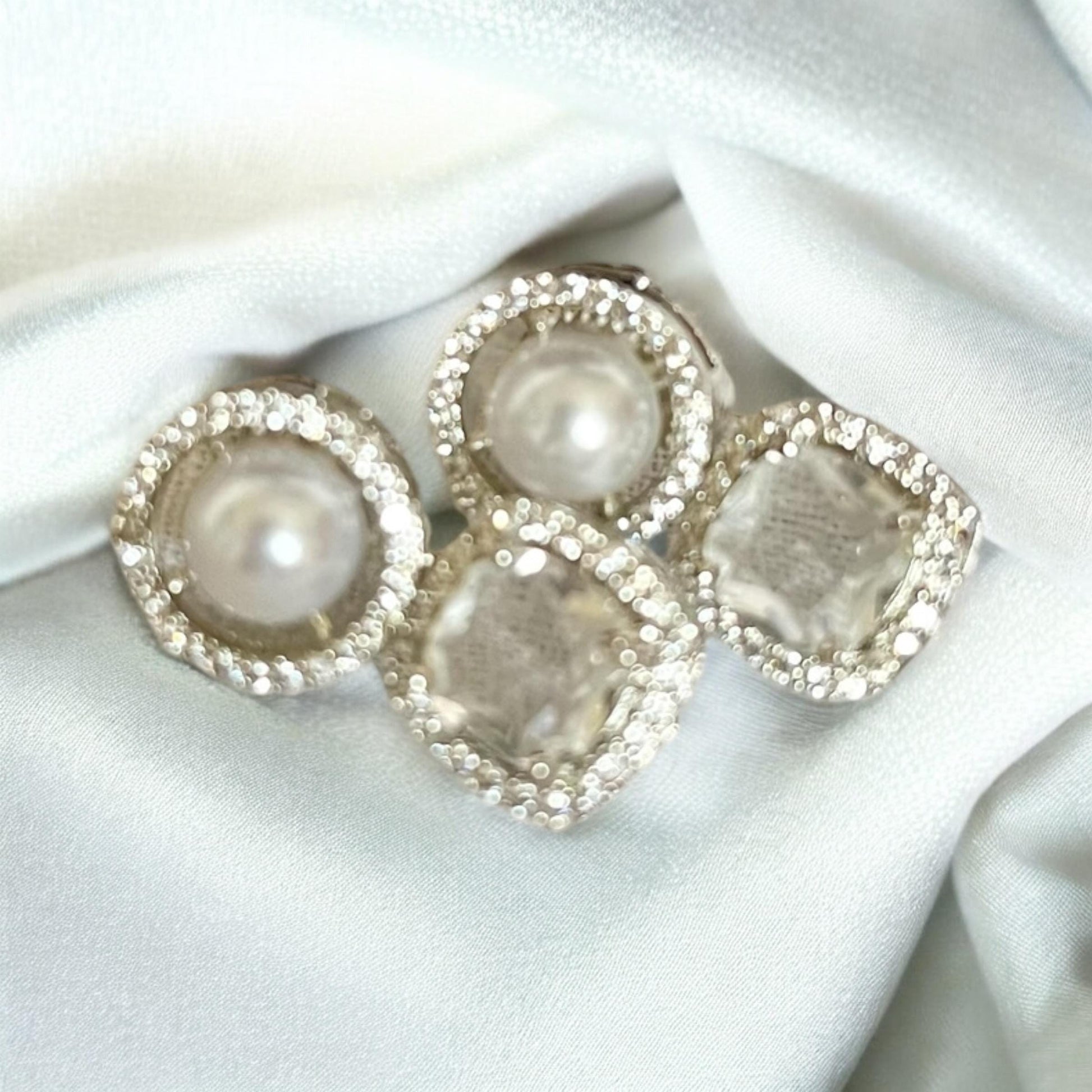 Crystal & Pearl Necklace Set, simple and beautiful, Indian Jewelry