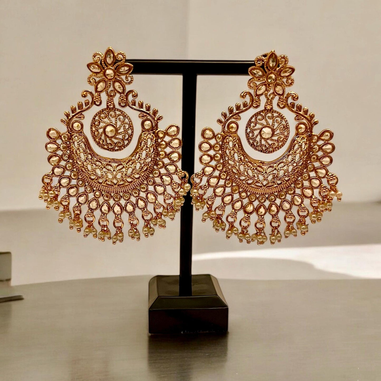 Indian Gold Plated Jhumke Earrings