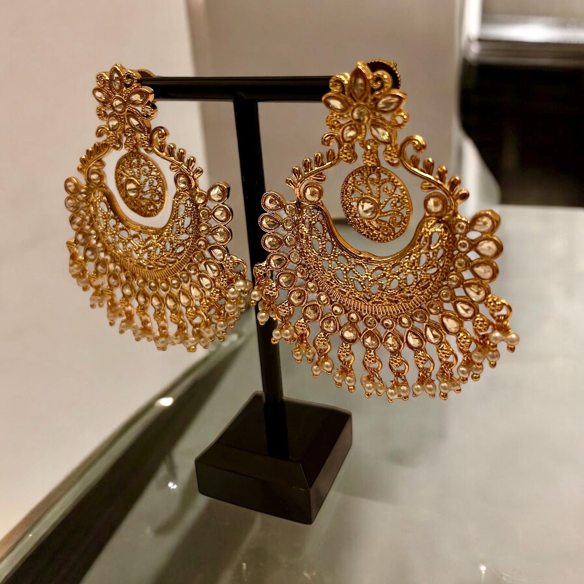 Indian Gold Plated Jhumke Earrings