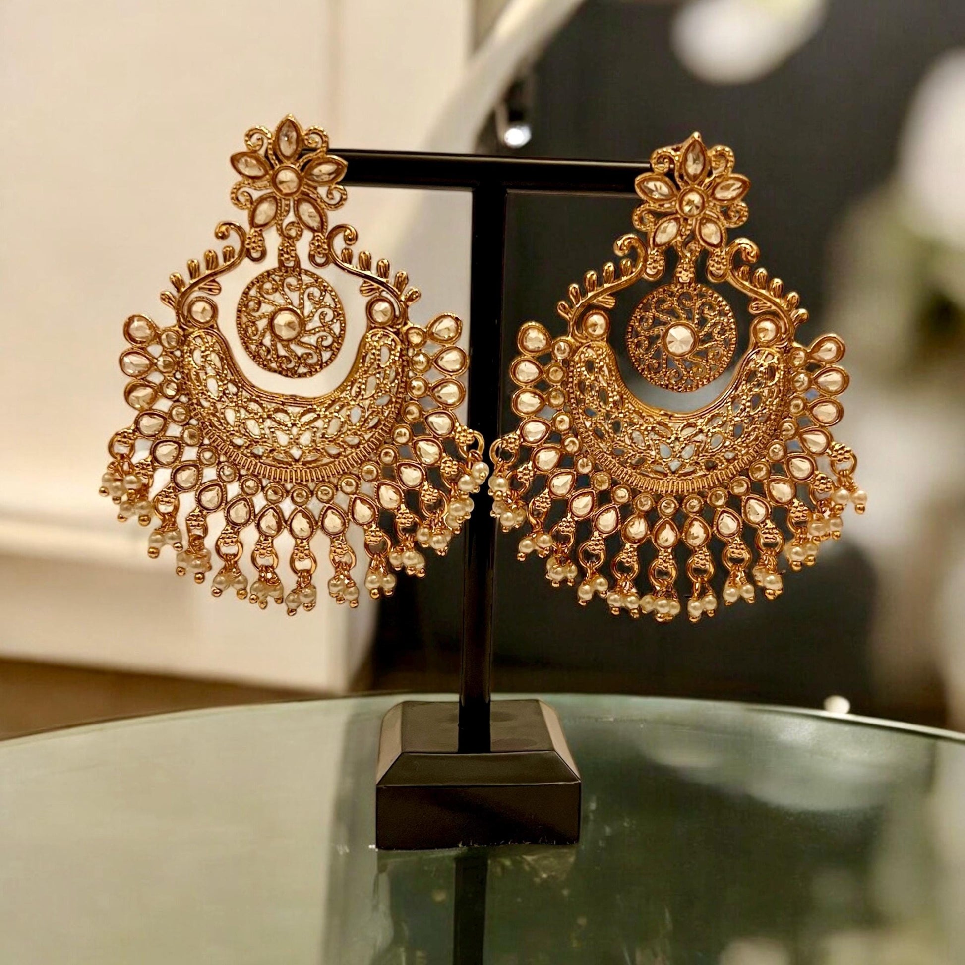 Indian Gold Plated Jhumke Earrings