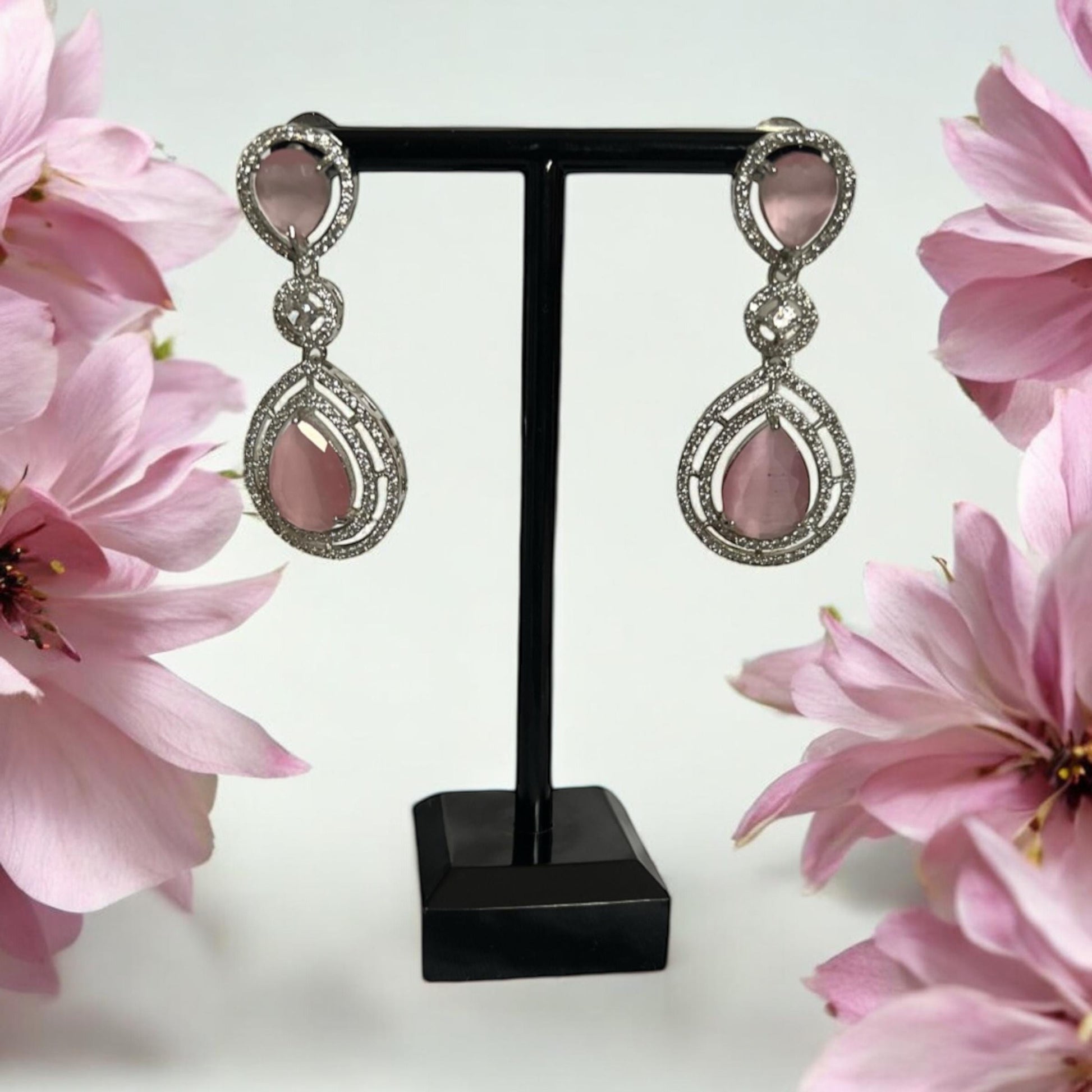 Pink Gemstone Necklace Set - Elegant & Timeless Design, Indian Jewellery